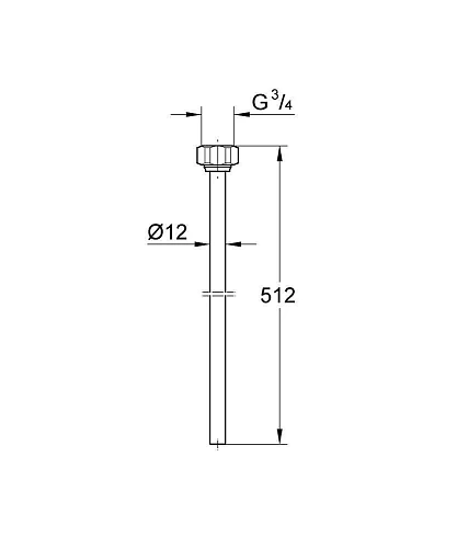 Подсоединительная трубка GROHE Eggemann 3/4 дюйма, хром (41133000) Подсоединительная трубка GROHE Eggemann 3/4 дюйма, хром (41133000)
