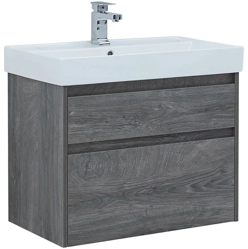 Тумба под раковину Aquanet Nova Lite 75 дуб рошелье (2 ящика) 00242273 Тумба под раковину Aquanet Nova Lite 75 дуб рошелье (2 ящика) 00242273