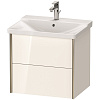 Тумба под раковину Duravit XVIU XV41150B122 подвесная 61 см белая/шампань