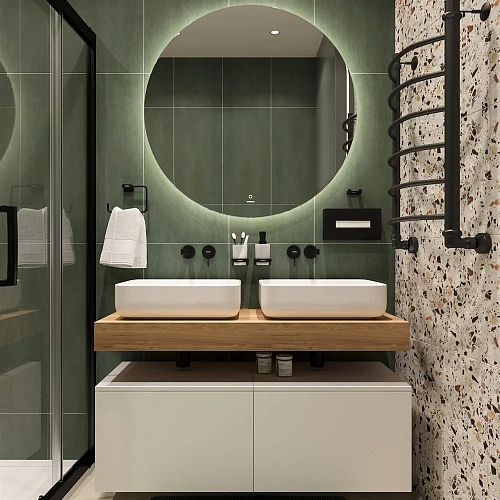 Комплект мебели STWORKI Ольборг 120 столешница дуб французский, без отверстий, 2 тумбы 60 + 2 ракови 489137 Комплект мебели STWORKI Ольборг 120 столешница дуб французский, без отверстий, 2 тумбы 60 + 2 ракови 489137