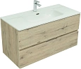 Тумба под раковину Aquanet Алвита New 100 2 ящика, дуб веллингтон белый 00277521 Тумба под раковину Aquanet Алвита New 100 2 ящика, дуб веллингтон белый 00277521