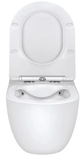 Унитаз подвесной Vincea Evo VT1-34 безободковый, белый, ультратонкое soft-close сиденье Унитаз подвесной Vincea Evo VT1-34 безободковый, белый, ультратонкое soft-close сиденье