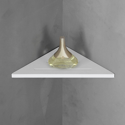 Полка ABBER Stein AS1652 угловая белая матовая Полка ABBER Stein AS1652 угловая белая матовая