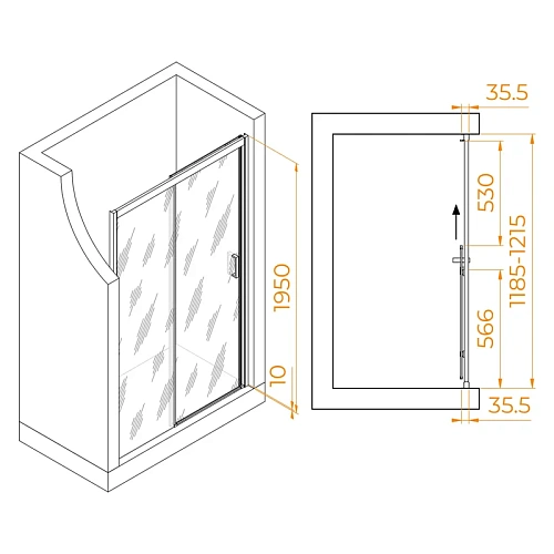 Душевая дверь RGW Passage PA-017 1200 мм Easy Clean хром 350801712-21 Душевая дверь RGW Passage PA-017 1200 мм Easy Clean хром 350801712-21