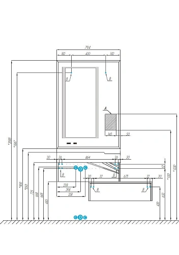 Зеркало Aquaton Сакура 80 1A236502SKW80 Зеркало Aquaton Сакура 80 1A236502SKW80