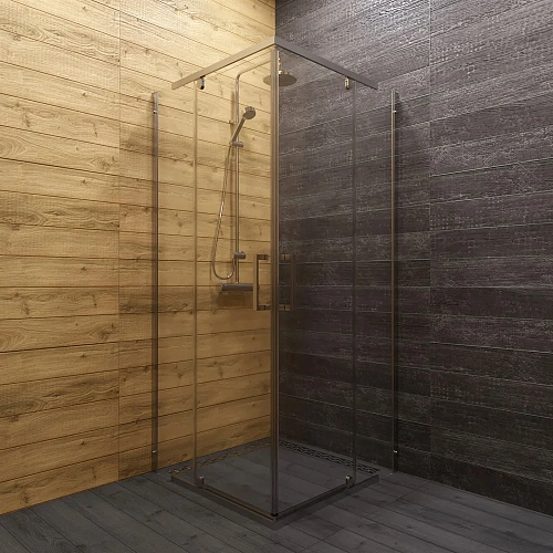 Душевой уголок DIWO Тула 90х90 профиль хром глянцевый 571084 Душевой уголок DIWO Тула 90х90 профиль хром глянцевый 571084