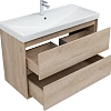 Тумба под раковину Aquanet Милан 100 дуб светлый 00336385 подвесная Тумба под раковину Aquanet Милан 100 дуб светлый 00336385 подвесная