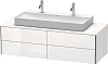 Картинка анонса товара «тумба под раковину duravit xsquare xs4915m2222 140 см белая глянцевый»