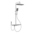 Душевая система Kaiser Sano с термостатом хром 08777 Душевая система Kaiser Sano с термостатом хром 08777