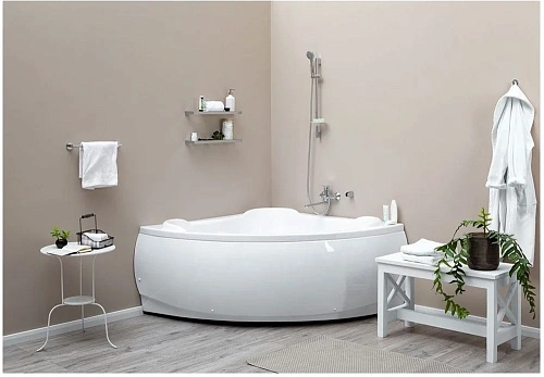 Акриловая ванна Aquanet Flores 150x150 (каркас + смеситель Grohe BauEdge 2511700A) 00203933 + 00199803 + 00240613 Акриловая ванна Aquanet Flores 150x150 (каркас + смеситель Grohe BauEdge 2511700A) 00203933 + 00199803 + 00240613