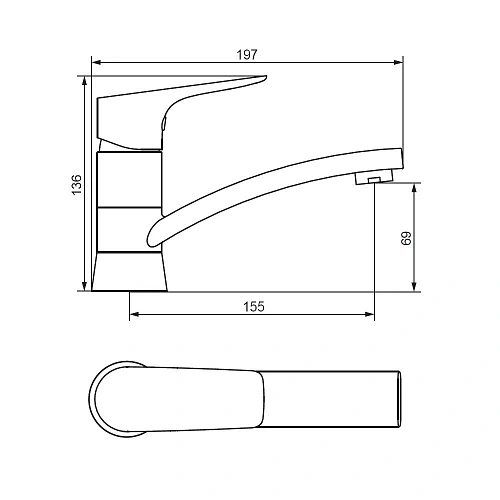 Смеситель для раковины Damixa Jupiter 770220001 с поворотным изливом, хром Смеситель для раковины Damixa Jupiter 770220001 с поворотным изливом, хром