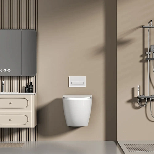 Унитаз подвесной ABBER Ultra AC1301 белый с ультратонким ободком Унитаз подвесной ABBER Ultra AC1301 белый с ультратонким ободком