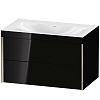 Картинка анонса товара «тумба с раковиной duravit xviu xv4615nb140c 80 см черный глянцевый»