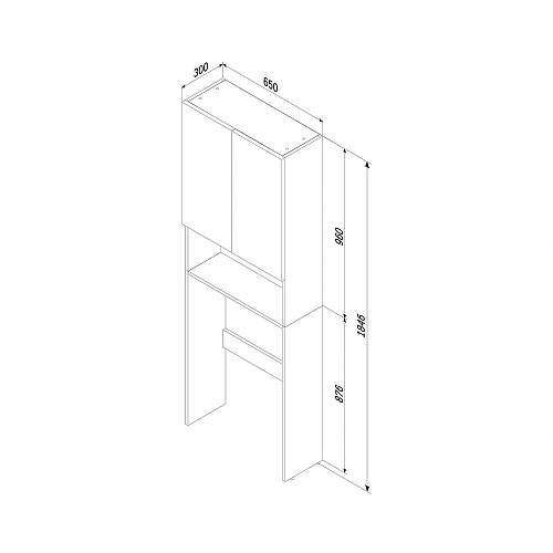 Шкаф AM.PM X-Joy M85CSX06521WG1 над стир.машиной с дверями и открытой полкой, узкий, 65 см, белый Шкаф AM.PM X-Joy M85CSX06521WG1 над стир.машиной с дверями и открытой полкой, узкий, 65 см, белый