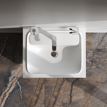 Раковина AM.PM Func M8FWPC0600WM мебельная, литьевой мрамор, 60 см, белый матовый Раковина AM.PM Func M8FWPC0600WM мебельная, литьевой мрамор, 60 см, белый матовый