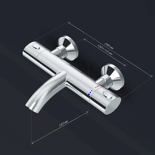 Смеситель для ванны AM.PM Sense F7550064 с термостатом, хром Смеситель для ванны AM.PM Sense F7550064 с термостатом, хром