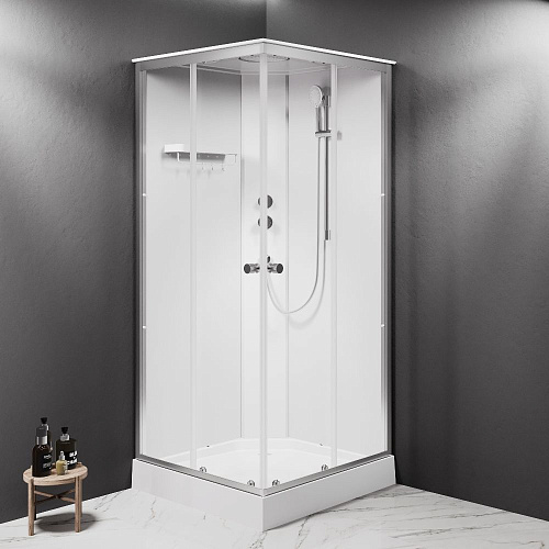 Душевая кабина AM.PM X-Joy W94C-403-090MT 90x90, профиль хром матовый, стекло прозрачное Душевая кабина AM.PM X-Joy W94C-403-090MT 90x90, профиль хром матовый, стекло прозрачное