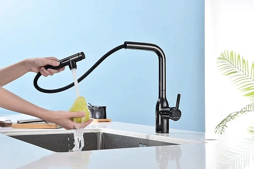 Смеситель для кухни Paulmark Viper глянцевый черный Vi213105-GB Смеситель для кухни Paulmark Viper глянцевый черный Vi213105-GB