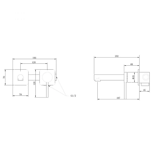 Смеситель для раковины ABBER Emotion AF8812B скрытого монтажа, черный матовый Смеситель для раковины ABBER Emotion AF8812B скрытого монтажа, черный матовый