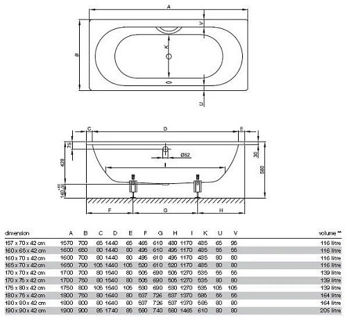 Стальная ванна BETTE Collection 1630-000 180x80 Стальная ванна BETTE Collection 1630-000 180x80