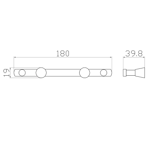 Крючок Wonzon & Woghand хром (WW-9381-2) Крючок Wonzon & Woghand хром (WW-9381-2)