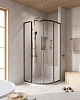 Картинка анонса товара «душевой уголок cezares relax-304-r-2-100-c-gm 100x100см стекло прозрачное, профиль оружейная сталь»