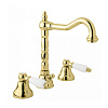 Смеситель для раковины Cezares First (FIRST-BLS2-03/24-Bi) золото 24 карат