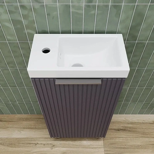 Тумба под раковину Style Line СОЛО 40 ЛС-00002427 напольная, универсальная графит нубук Тумба под раковину Style Line СОЛО 40 ЛС-00002427 напольная, универсальная графит нубук