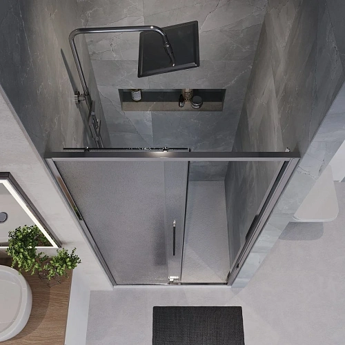 Душевая дверь Niagara Nova NG-65-9CH (90x195) хром, стекло шиншилла Душевая дверь Niagara Nova NG-65-9CH (90x195) хром, стекло шиншилла