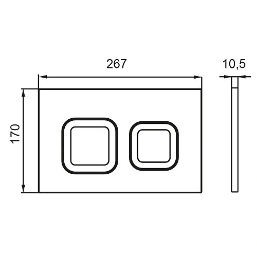 Клавиша смыва BETTOSERB SMART 40006489 черный матовый/золото Клавиша смыва BETTOSERB SMART 40006489 черный матовый/золото