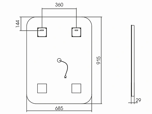 Зеркало Silver mirrors Стив 685х915 вертикальный сенсорный выключатель ФР-00001480 Зеркало Silver mirrors Стив 685х915 вертикальный сенсорный выключатель ФР-00001480