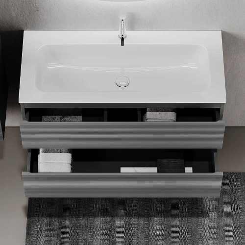 Тумба под раковину Sancos Folk FL120GS 1195х445х500 Grey soft, подвесная Тумба под раковину Sancos Folk FL120GS 1195х445х500 Grey soft, подвесная