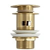 Донный клапан CEZARES CZR-SAT-BORO клик-клак с переливом, брашированное золото Донный клапан CEZARES CZR-SAT-BORO клик-клак с переливом, брашированное золото