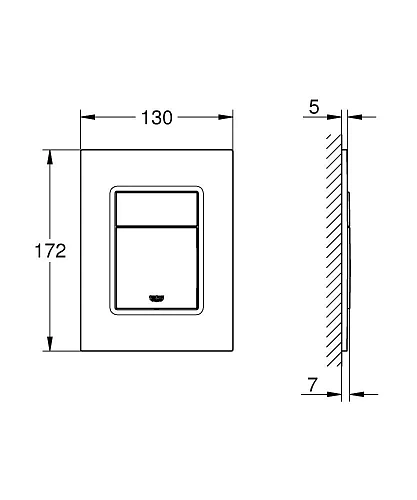 Клавиша смыва GROHE Skate Cosmopolitan, размер S, суперсталь (37535DC0) Клавиша смыва GROHE Skate Cosmopolitan, размер S, суперсталь (37535DC0)