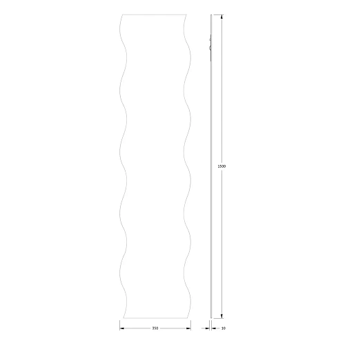 Зеркало Evoform Primary BY 0107 35х150 см со шлифованной кромкой Зеркало Evoform Primary BY 0107 35х150 см со шлифованной кромкой