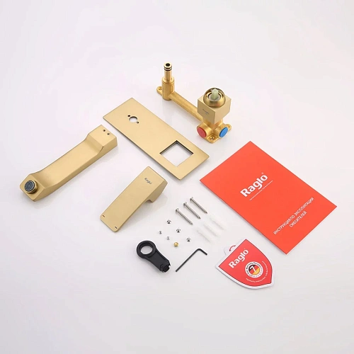 Смеситель для раковины Raglo R01.11.03 встраиваемый, золотой сатин Смеситель для раковины Raglo R01.11.03 встраиваемый, золотой сатин