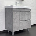 Тумба с раковиной Comforty Осло-80Н 00-00012959 бетон светлый раковина Fest 80 F01 Тумба с раковиной Comforty Осло-80Н 00-00012959 бетон светлый раковина Fest 80 F01