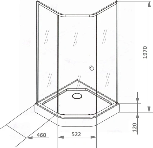 Душевой уголок Parly ZEP91 с поддоном 90х90х197 Душевой уголок Parly ZEP91 с поддоном 90х90х197