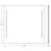 Зеркало EVOFORM Ledline BY 2118 с 2-мя встроенными LED-светильниками 10,5 W 90х75 cм Зеркало EVOFORM Ledline BY 2118 с 2-мя встроенными LED-светильниками 10,5 W 90х75 cм