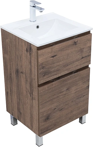 Тумба под раковину Aquanet Алвита New 50 00344126 напольная, дуб веллингтон табак Тумба под раковину Aquanet Алвита New 50 00344126 напольная, дуб веллингтон табак