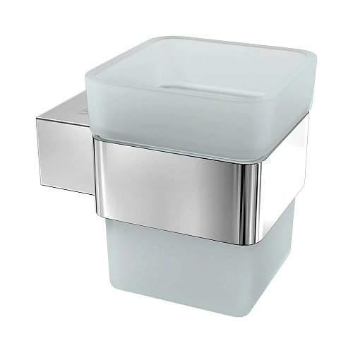 Стакан Lemark SMOOTH LINE с держателем, хром 9731013 Стакан Lemark SMOOTH LINE с держателем, хром 9731013