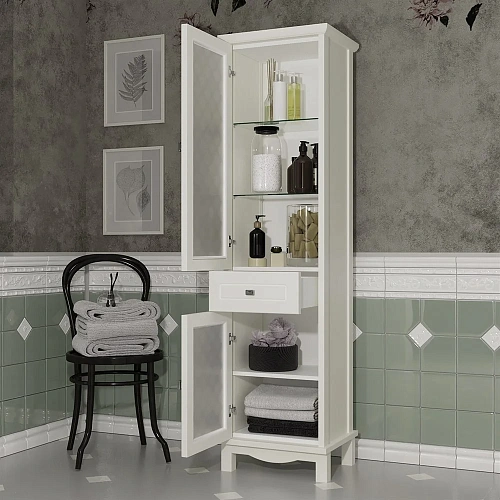 Шкаф-пенал Opadiris Омега, слоновая кость, левый, 2 вар. 00-00001616 Шкаф-пенал Opadiris Омега, слоновая кость, левый, 2 вар. 00-00001616