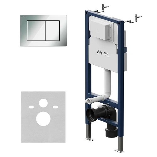 Инсталляция для унитаза AM.PM PrimeFit I012709.0251Fit с клавишейFit S, хром глянцевый Инсталляция для унитаза AM.PM PrimeFit I012709.0251Fit с клавишейFit S, хром глянцевый