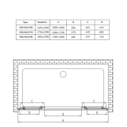 Душевая дверь Vincea Alpha VDS-3AL2170CL, 1700, хром, стекло прозрачное VDS-3AL2180CL Душевая дверь Vincea Alpha VDS-3AL2170CL, 1700, хром, стекло прозрачное VDS-3AL2180CL