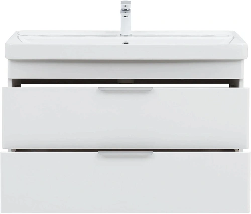 Тумба под раковину Aquanet Ирис New 100 белый глянец 00339280 подвесная Тумба под раковину Aquanet Ирис New 100 белый глянец 00339280 подвесная