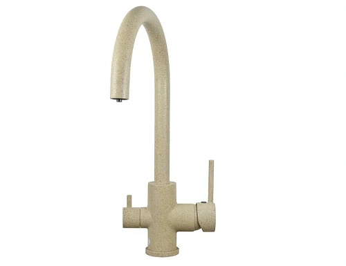 Смеситель для кухни Kaiser Merkur 26744-16 Sand боковой под фильтр R-излив песочный Смеситель для кухни Kaiser Merkur 26744-16 Sand боковой под фильтр R-излив песочный