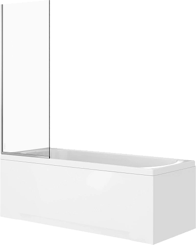 Шторка на ванну DIWO Анапа неподвижная, 70х140, профиль хром глянцевый, прозрачное стекло 583138 Шторка на ванну DIWO Анапа неподвижная, 70х140, профиль хром глянцевый, прозрачное стекло 583138