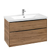 Картинка анонса товара «тумба под раковину villeroy &amp; boch subway 3.0 с подсветкой oak kansas / oak kansas c570l1rh»