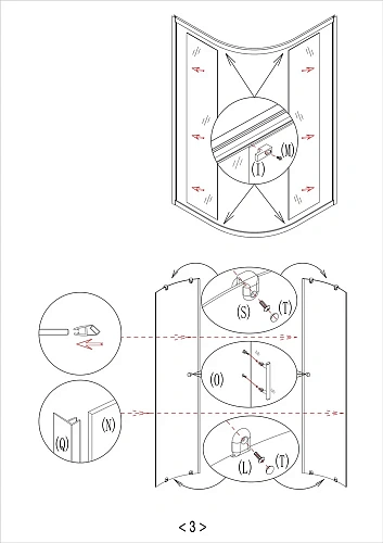 Душевой уголок Taliente 90x90x195см, четверть круга, раздвижной, прозр.стекло 6мм, черный профиль TA-09091-1CB Душевой уголок Taliente 90x90x195см, четверть круга, раздвижной, прозр.стекло 6мм, черный профиль TA-09091-1CB