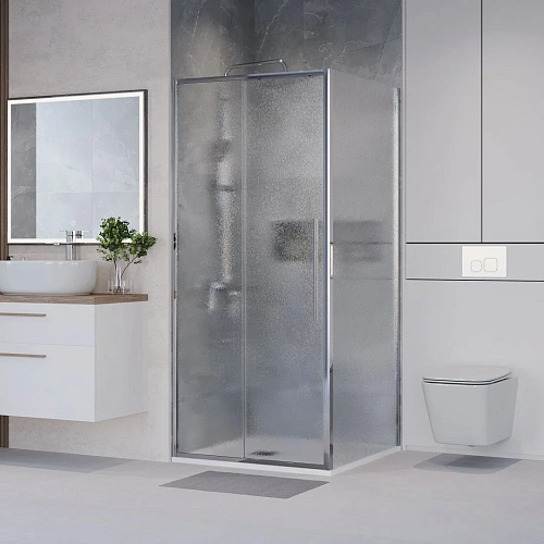 Душевой уголок Niagara Nova NG-65-10CH-CH80-34 (100x80x195) прямоугольная, раздвижная, хром, стекло шиншиллаа Душевой уголок Niagara Nova NG-65-10CH-CH80-34 (100x80x195) прямоугольная, раздвижная, хром, стекло шиншиллаа